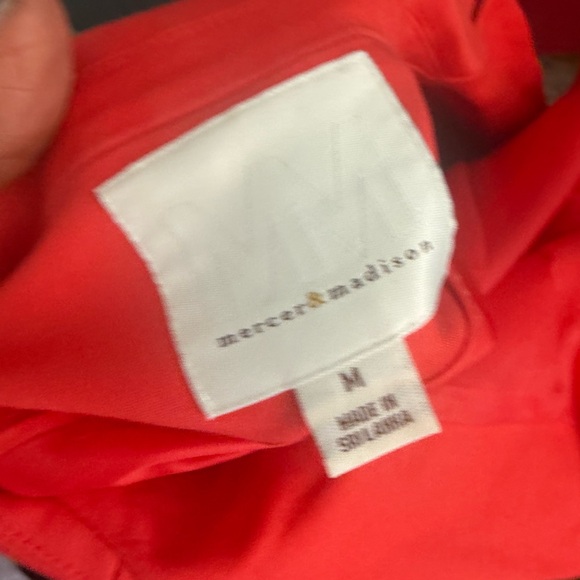 Women's Red Orange Blazer mp1 - Picture 4 of 4